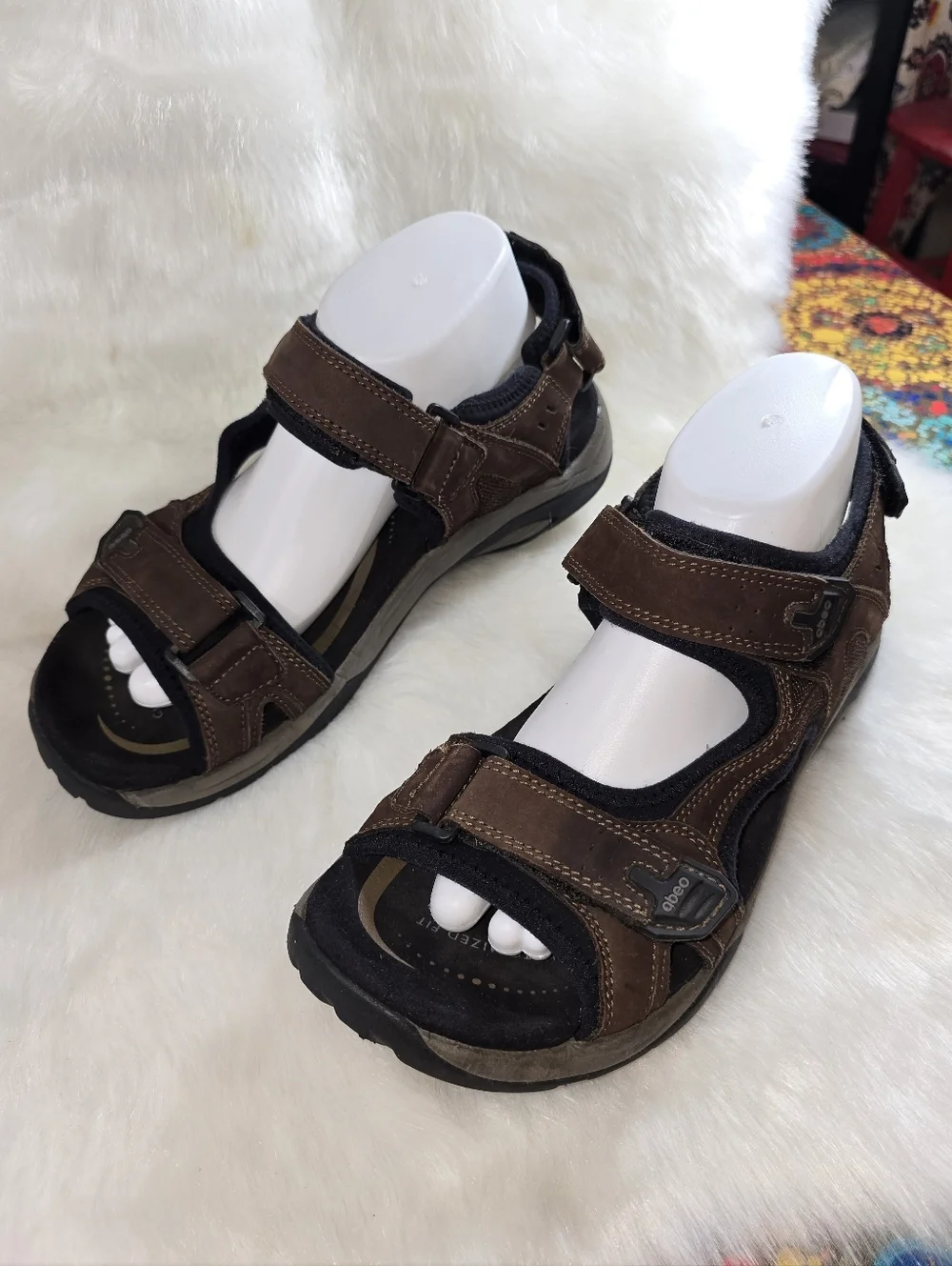 Abeo Mens Brown Adjustable Outdoor Sandals